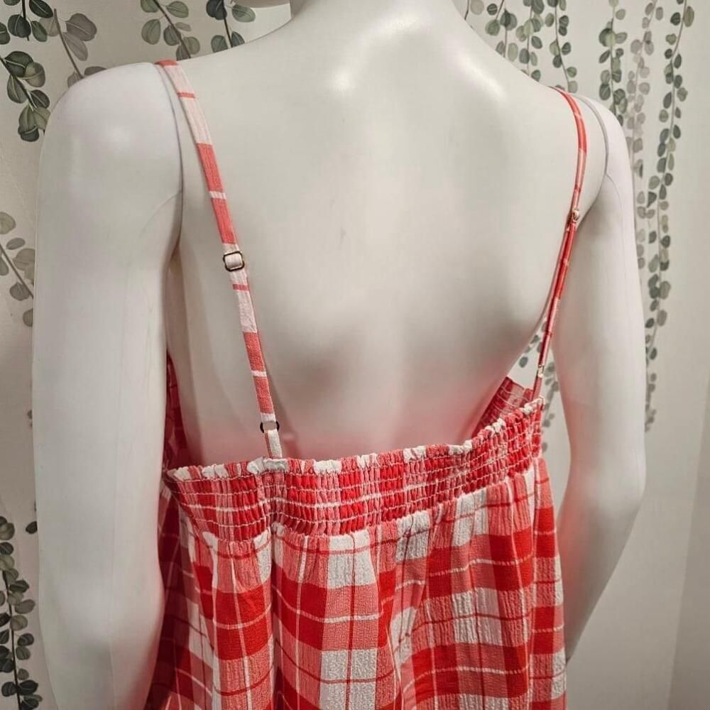 Show Me Your MuMu Oasis Midi Dress In Picnic Plaid Sz XL - Picture 8 of 12